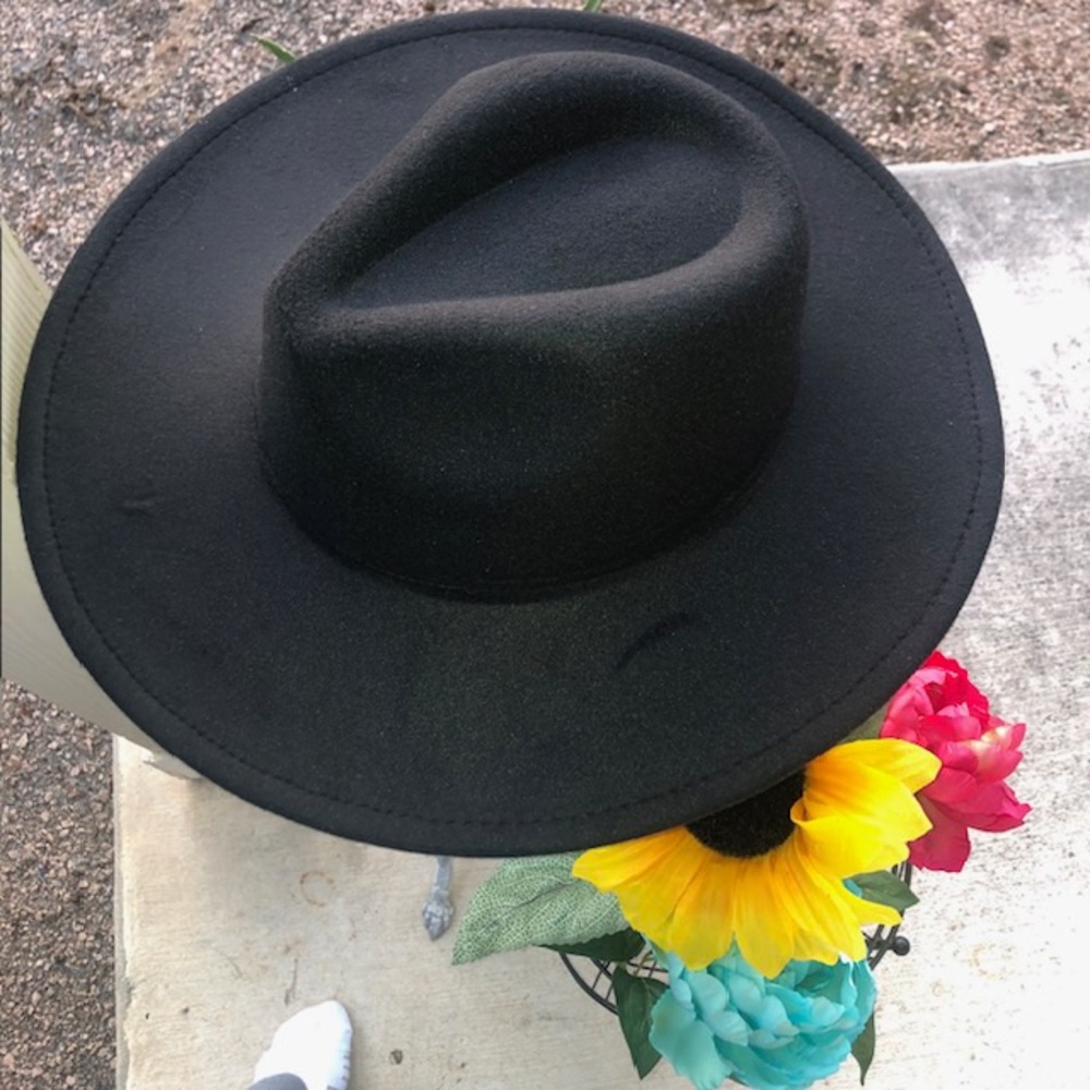 TWO LEFT! GREAT GIFT! NWT FEDORA BLACK ADJUSTABLE COASTAL COWGIRL HAT - Picture 6 of 11